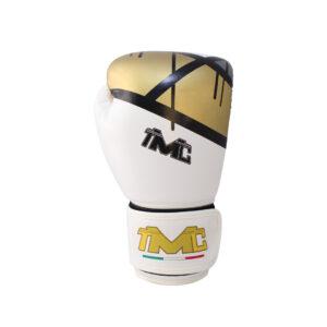 Guantes de boxeo Pro Training PU color blanco y dorado marca TMC