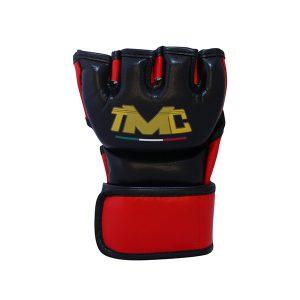 Guantes de boxeo MMA Pro Training Microfibra color negro y rojo