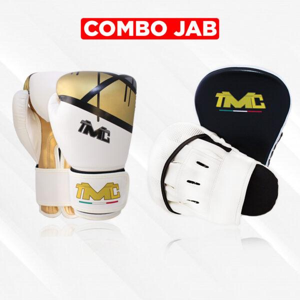 combo jab guantes de boxeo y guantes focos